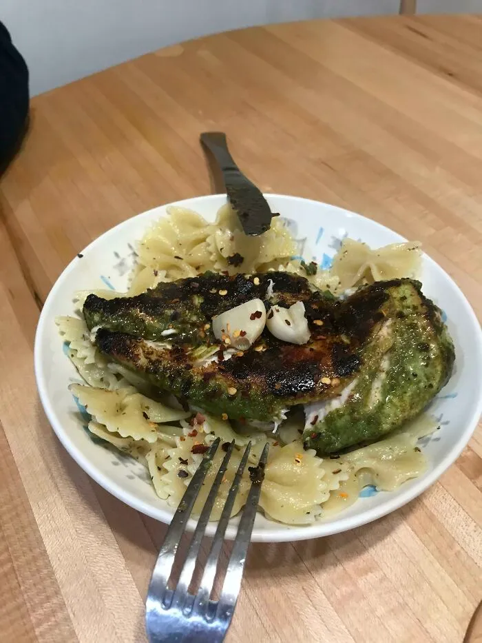 My Boyfriend Made Pesto Chicken