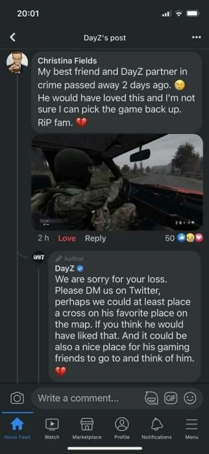 Dayz Devs Being Bros For A Grieving Player