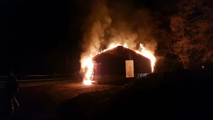 We Just Finished The Construction Of Our Yurt. The Fireplace Was Not Correctly Installed