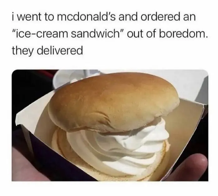 Thanks, I Love Ice Cream Hamburger