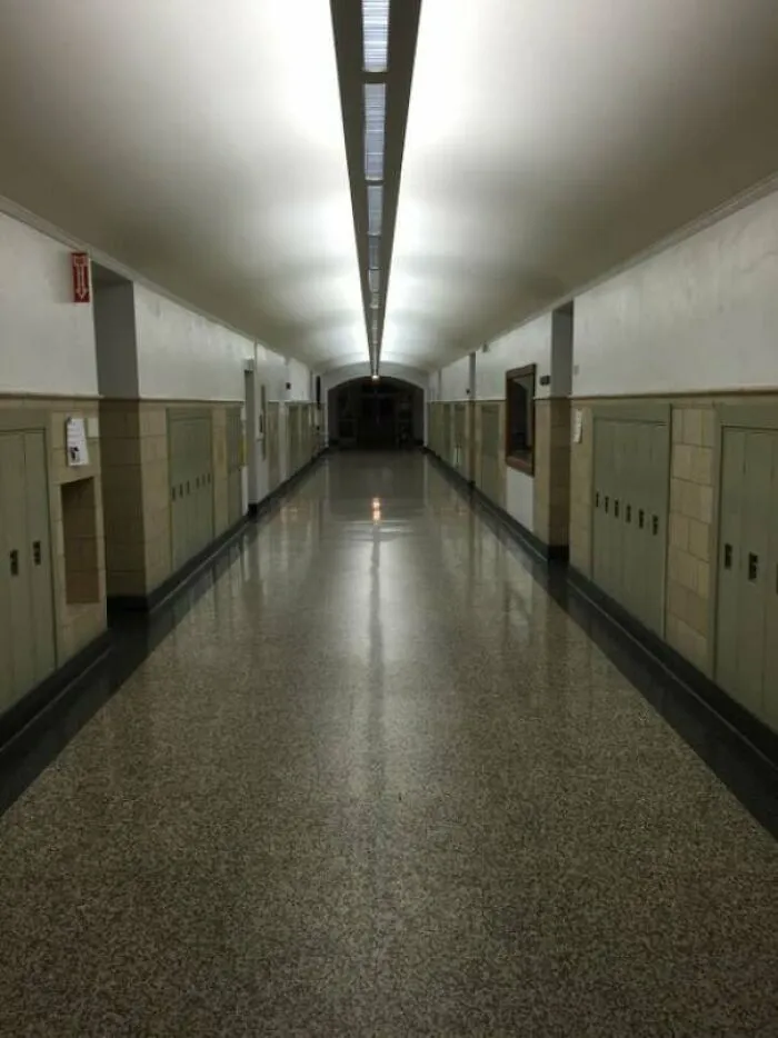Visiting Your School After Dark If You Were Attending A Performance Or Exhibit. The Eerie Type Of Feeling You'd Experience