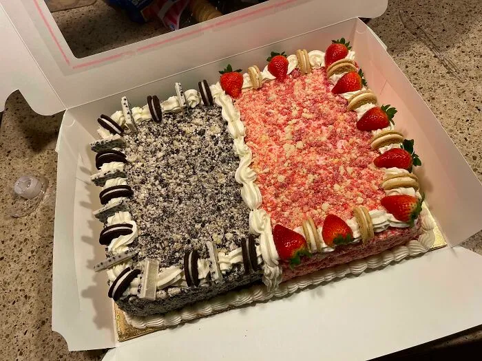 Tarta de oreo y fresa