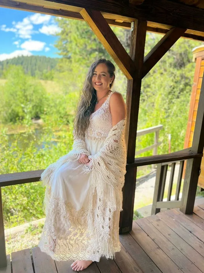 I Crocheted My Wedding Dress And Shawl