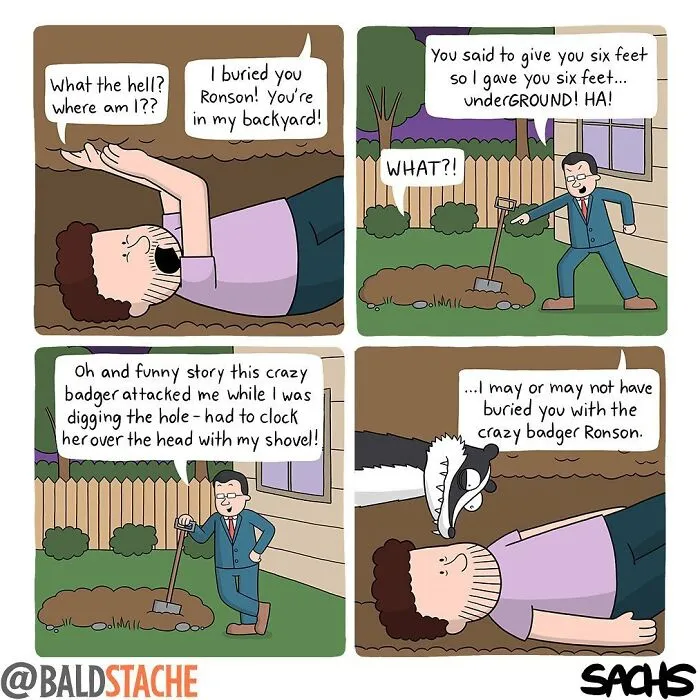 Artist Creates Hilariously Ridiculous Comics With Absurdly Unexpected Twists (30 Pics)
