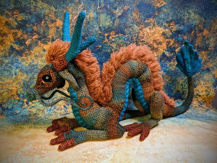 Copper Inspired Eastern Dragon In Celebration Of My First Year Of Crocheting!