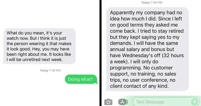 Retired Man Spent 30 Years At The Same Company, Was Asked To Come Back One Year Later Because They Realized How Important He Was