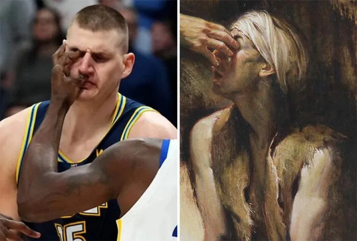 Esta cuenta de Instagram compara el arte con momentos deportivos, y es tan acertado como divertido (30 fotos)