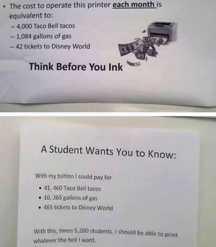 Ink Is Expensive