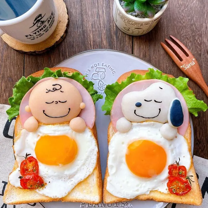 40 Times This Woman Turned Meals Into Scenes From "Peanuts" (40 Pics)