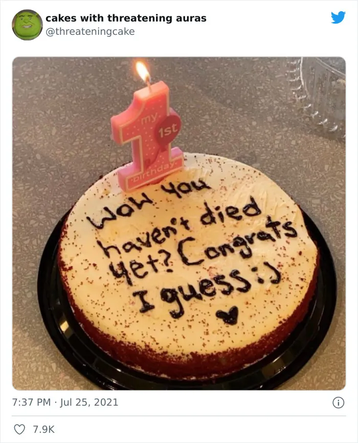 30 Cursed Cakes From ‘Cakes With Threatening Auras’ (New Pics)