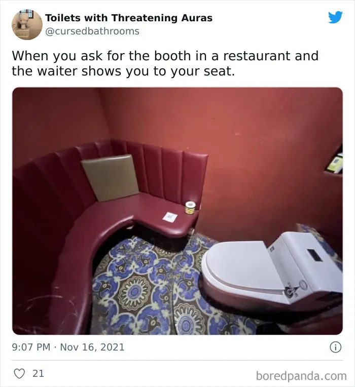 50 Of The Weirdest Lavatories From Around The World, As Shared By "Toilets With Threatening Auras"
