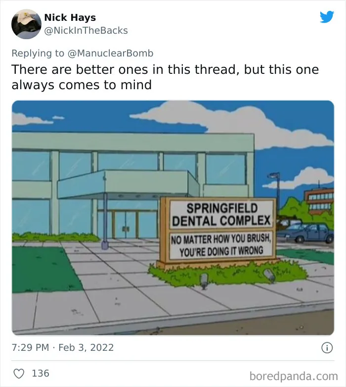 This Online Thread Has People Sharing Their Favorite Visual Gags From The Simpsons, And Here Are 40 Of Everyone's Favorites