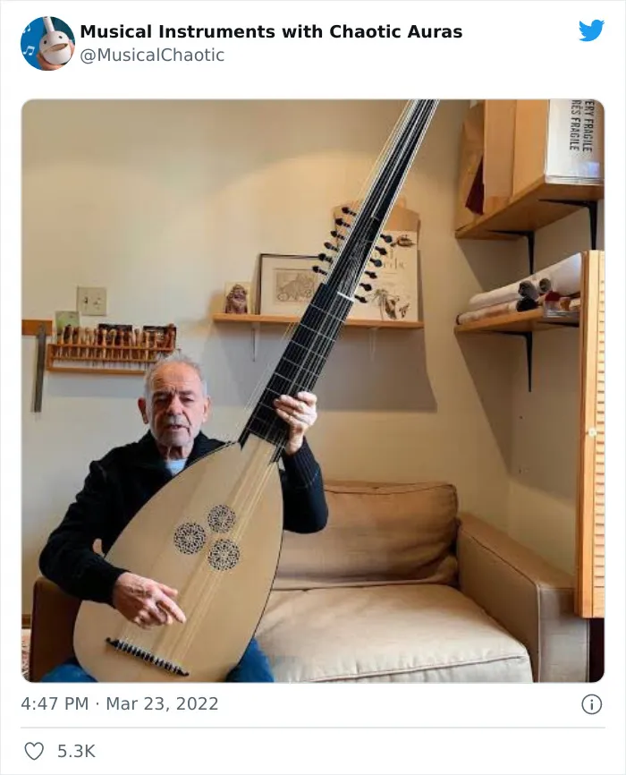 30 Funny And Bizarre Pics From The "Musical Instruments With Chaotic Auras" Twitter Page