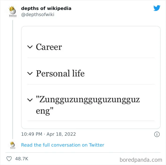 40 Times People Stumbled Upon Something Hilarious On Wikipedia And It Ended Up Being Shared In This Online Group
