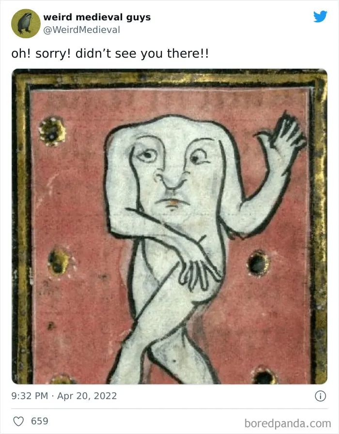 30 Times Medieval Painters Had No Idea How Something Looked And Created "Weird Medieval Guys", As Shared On This Twitter Page