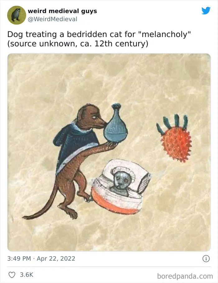 30 Times Medieval Painters Had No Idea How Something Looked And Created "Weird Medieval Guys", As Shared On This Twitter Page