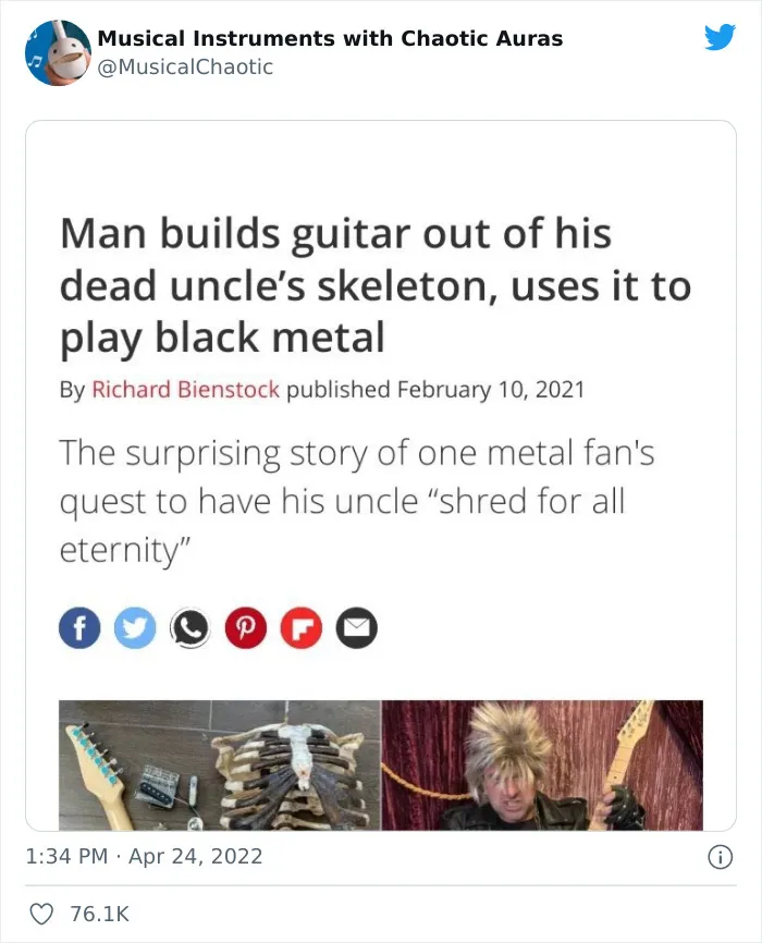 30 Funny And Bizarre Pics From The "Musical Instruments With Chaotic Auras" Twitter Page