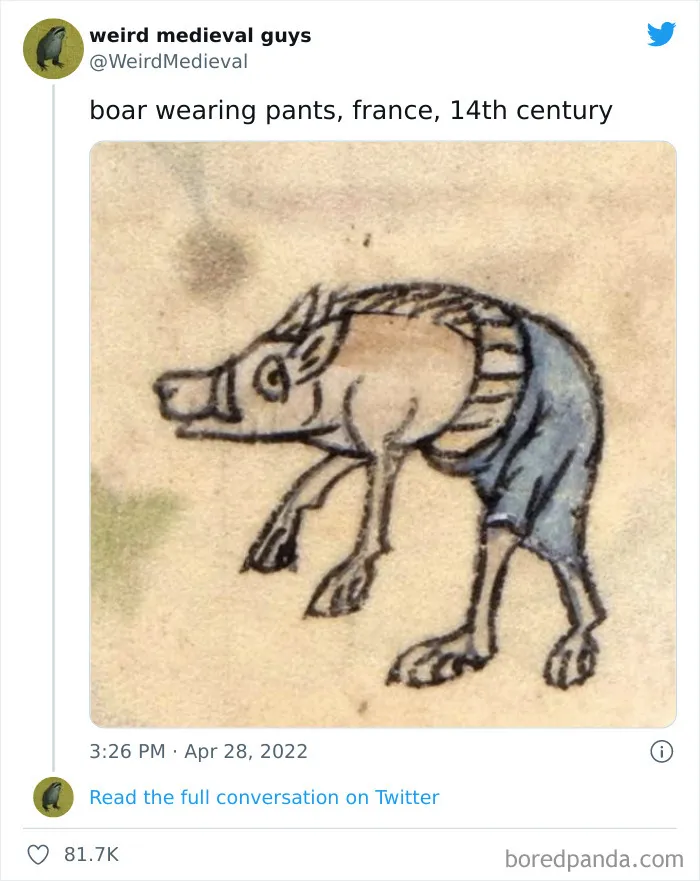 30 Times Medieval Painters Had No Idea How Something Looked And Created "Weird Medieval Guys", As Shared On This Twitter Page