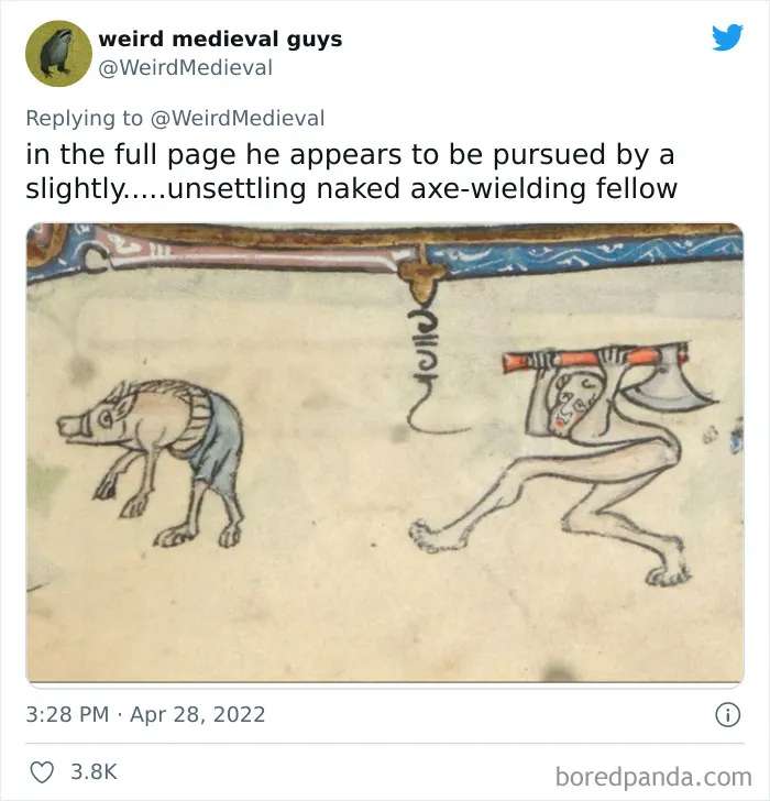 30 Times Medieval Painters Had No Idea How Something Looked And Created "Weird Medieval Guys", As Shared On This Twitter Page