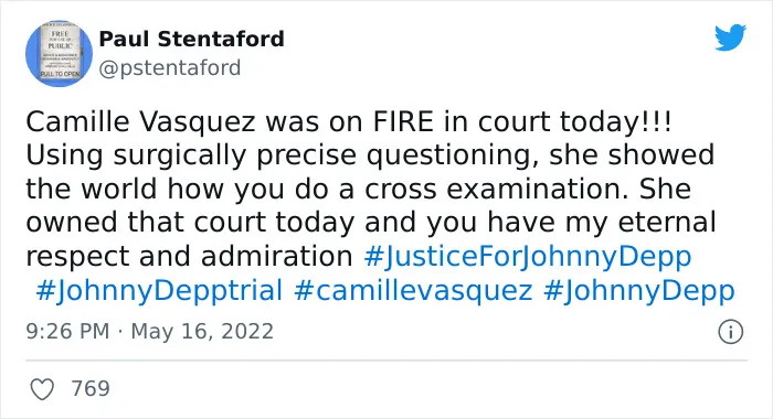 Johnny Depp’s Lawyer Camille Vasquez Has Been Grilling Amber Heard In Court, And Here Are 30 Of The Best Reactions About Her