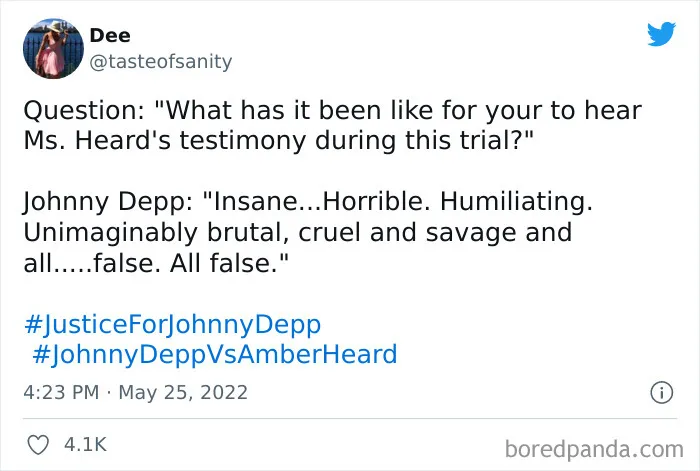 50 Tweets From Audiences Responding To The Final Testimonies In The Johnny Depp And Amber Heard Case