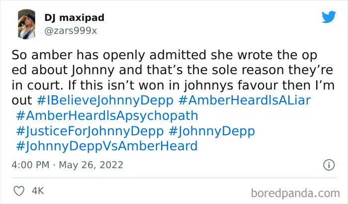 50 Tweets From Audiences Responding To The Final Testimonies In The Johnny Depp And Amber Heard Case