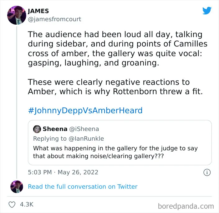 50 Tweets From Audiences Responding To The Final Testimonies In The Johnny Depp And Amber Heard Case