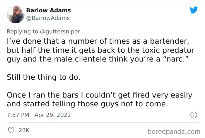 "Men, DO THIS": Bartender Warns Woman About A Suspicious Guy, Inspires Others To Share Similar Stories (35 Stories)