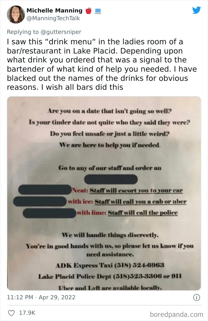 "Men, DO THIS": Bartender Warns Woman About A Suspicious Guy, Inspires Others To Share Similar Stories (35 Stories)