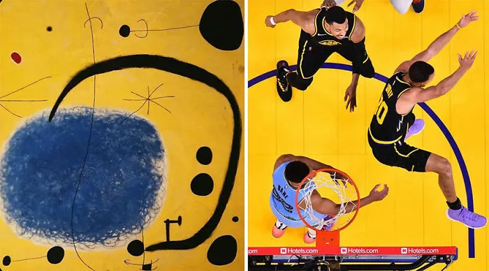 Esta cuenta de Instagram compara el arte con momentos deportivos, y es tan acertado como divertido (30 fotos)