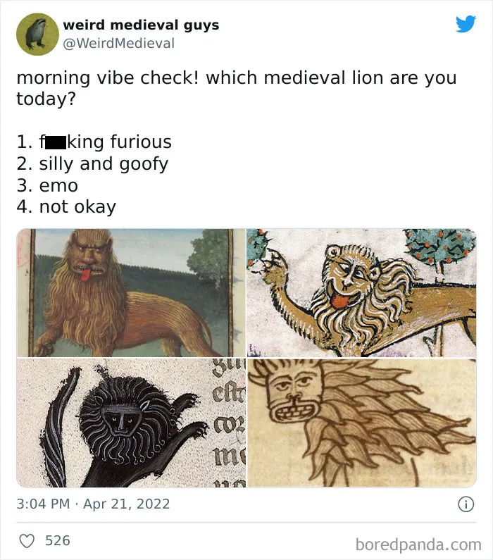 30 Times Medieval Painters Had No Idea How Something Looked And Created "Weird Medieval Guys", As Shared On This Twitter Page
