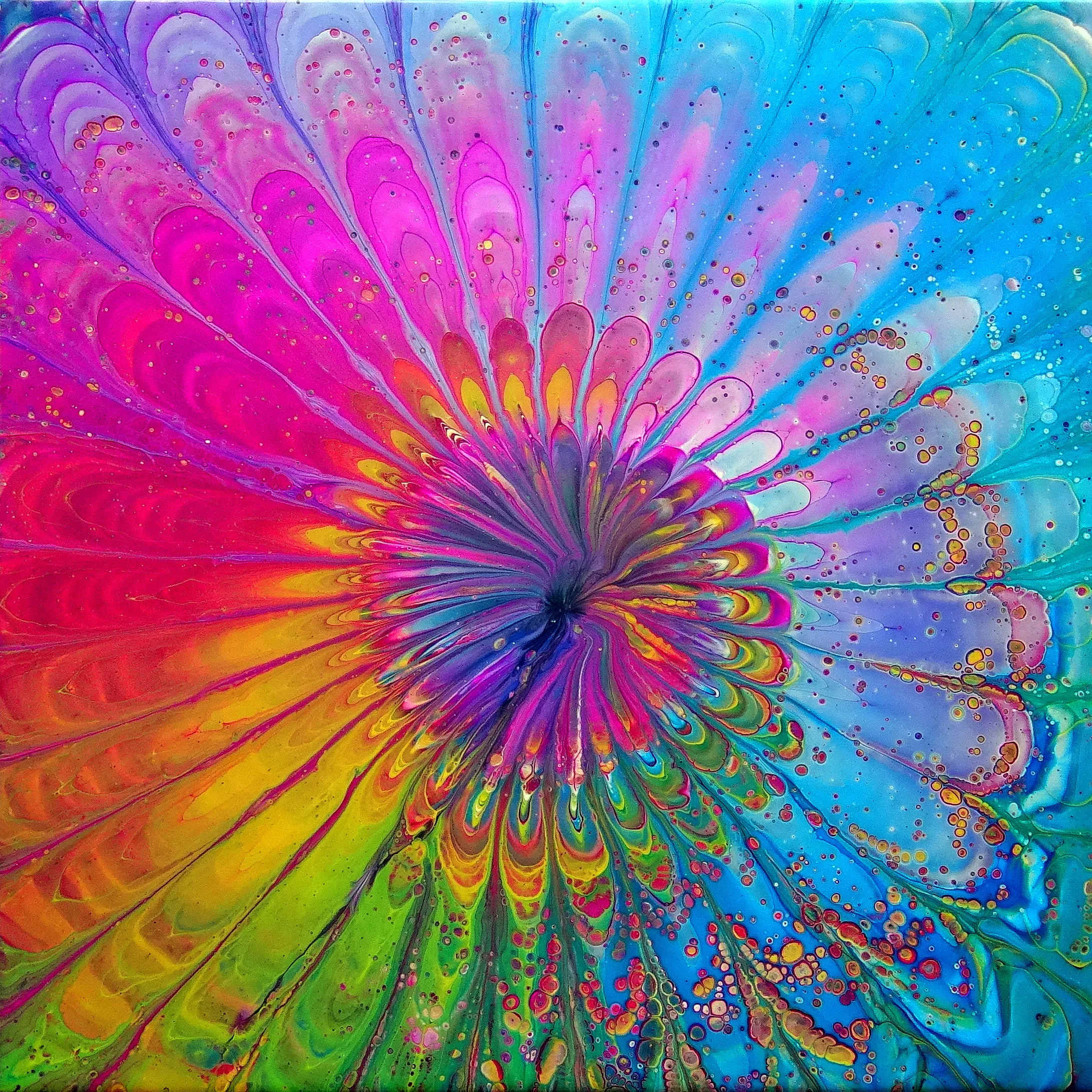 Fluid Art Compilation ~ 5 Strainer And Colander Acrylic Pours ~ Satisfying Video ~ Art Therapy