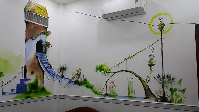 My Wall I Love To See The Mural I Drew And Reward My Bedroom, After Drawing For Many Others,.pain