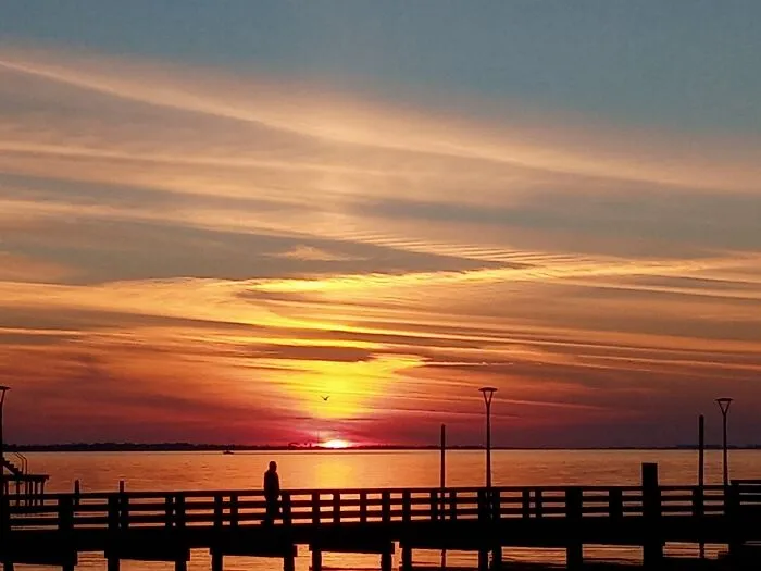 Beautiful Sunset In Florida With Clouds