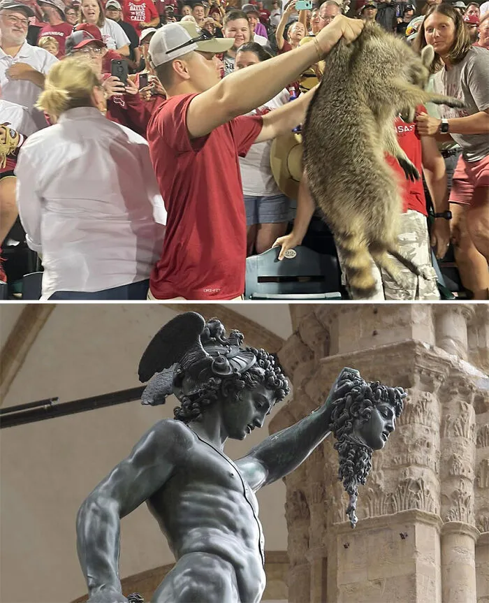 Esta cuenta de Instagram compara el arte con momentos deportivos, y es tan acertado como divertido (30 fotos)