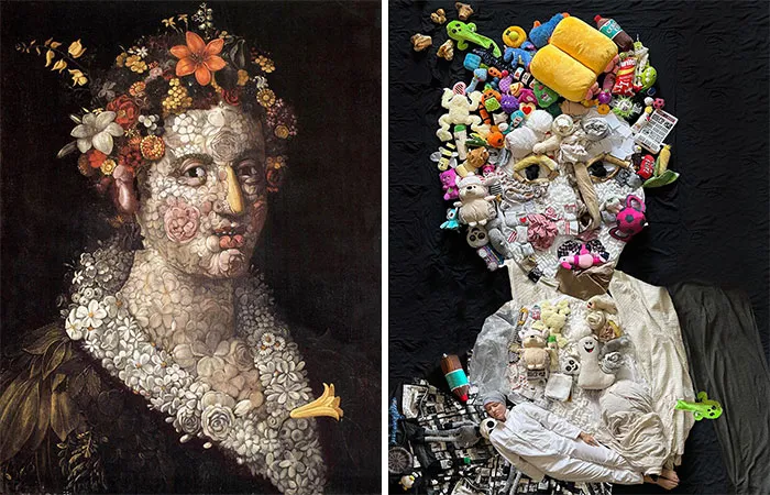 Flora, 1588 By Giuseppe Arcimboldo vs. Flora, 2022
