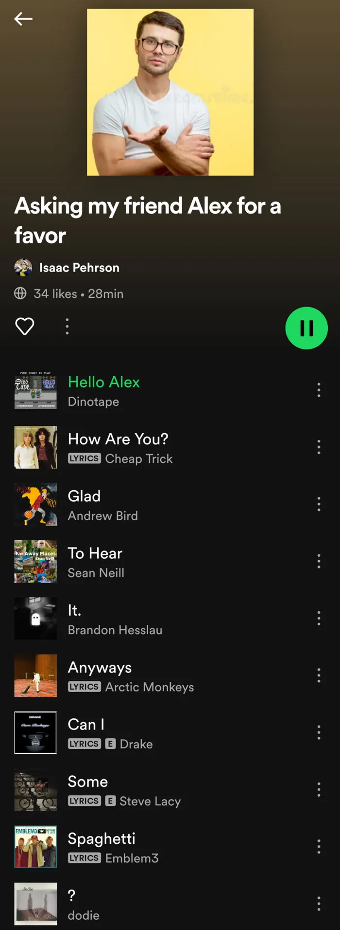 Asking My Friend Alex For A Favor