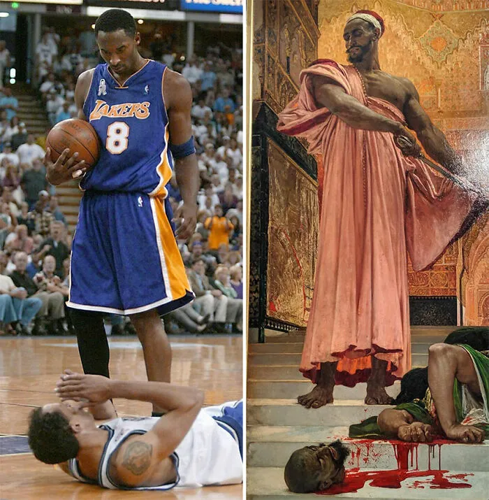 Esta cuenta de Instagram compara el arte con momentos deportivos, y es tan acertado como divertido (30 fotos)