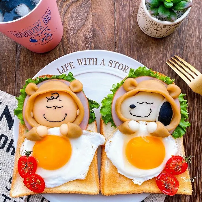 40 Times This Woman Turned Meals Into Scenes From "Peanuts" (40 Pics)