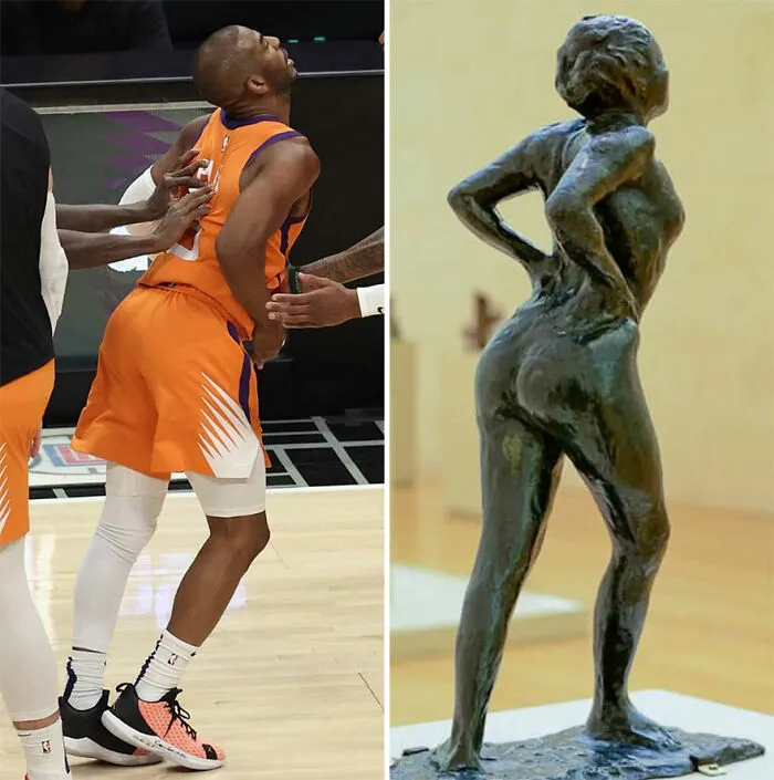 Esta cuenta de Instagram compara el arte con momentos deportivos, y es tan acertado como divertido (30 fotos)
