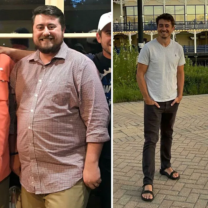 (De 131 a 75 kilos, perdí 56 kilos en 26 meses). Dieta basada en "calorías que entran, calorías que salen". Lento y constante y ahora en modo de mantenimiento