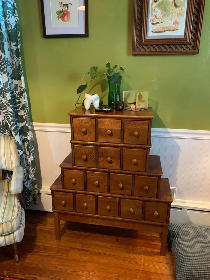 I Got Lucky And Found My Holy Grail Piece Of Furniture Secondhand On Marketplace!! I Think Someone Had Posted This Cabinet In This Group A While Ago And I’ve Been Questing For It Ever Since. The Woman Who Sold It To Me Lives About 40 Miles Away But Happened To Be Coming To My City And Offered To Meet Locally, So It Feels Like Destiny. I’m So Pleased!