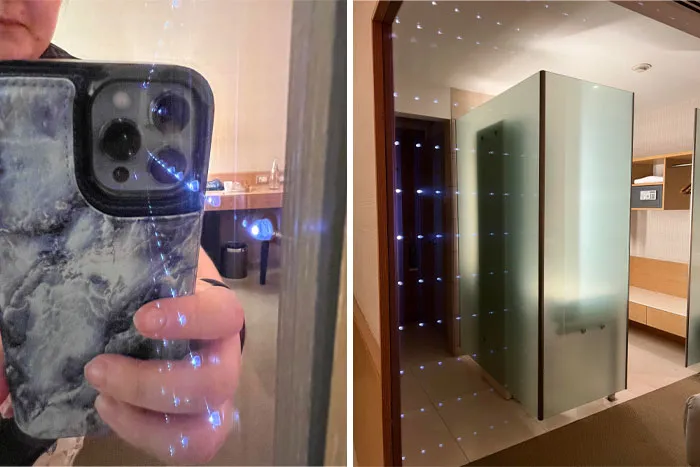 What Are These Lights That Appear To Be Behind The Mirror In The Hotel I’m Staying At?