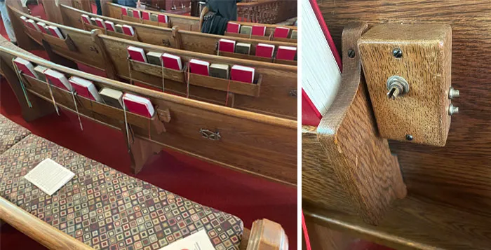 Witt? A Small Wooden Box With A Sort Of Dial On The Front Which Can Turn But Cannot Turn Anymore At Certain Points. There Is One More In Another Pew