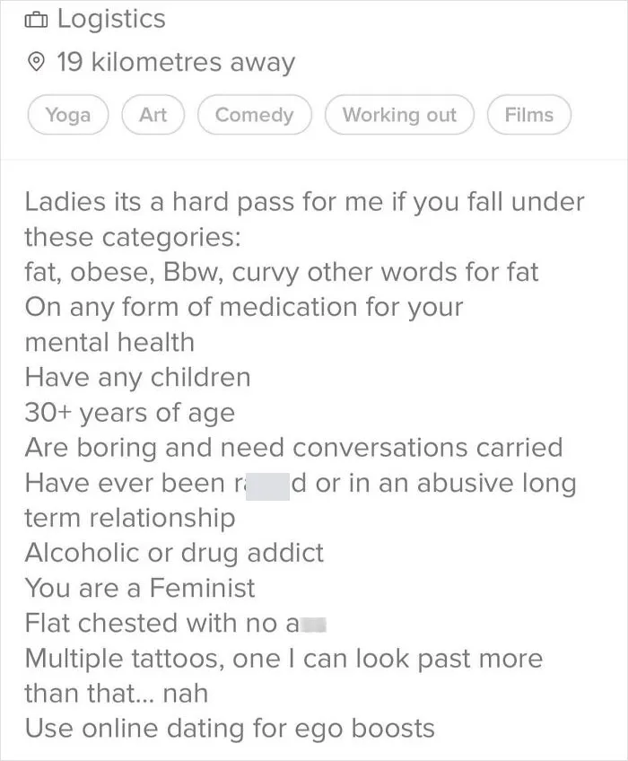 First Time I’ve Personally Come Across One Of These Trash Bios