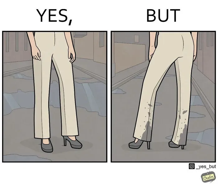 “Yes, But”: Artist Draws A Series Of Sarcastic Comics That Show 25 Funny Contradictions (New Pics)
