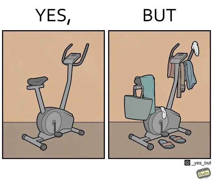 “Yes, But”: Artist Draws A Series Of Sarcastic Comics That Show 25 Funny Contradictions (New Pics)