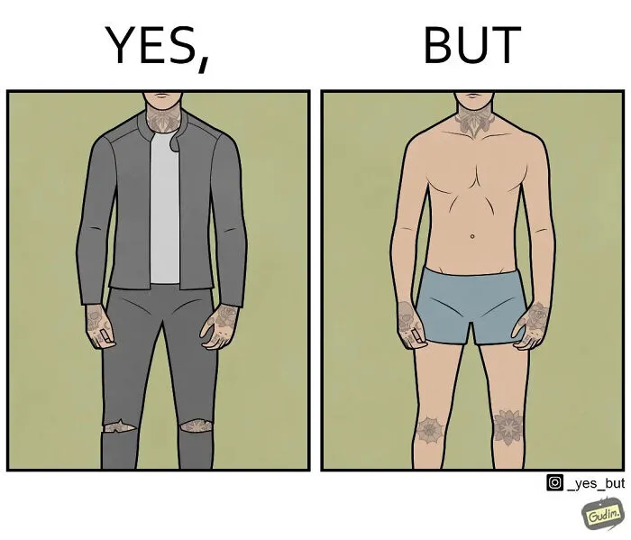 “Yes, But”: Artist Draws A Series Of Sarcastic Comics That Show 25 Funny Contradictions (New Pics)