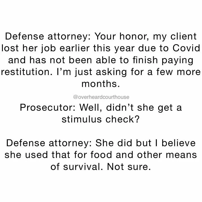 50 Of The Funniest Conversations People Have Overheard In Courthouses