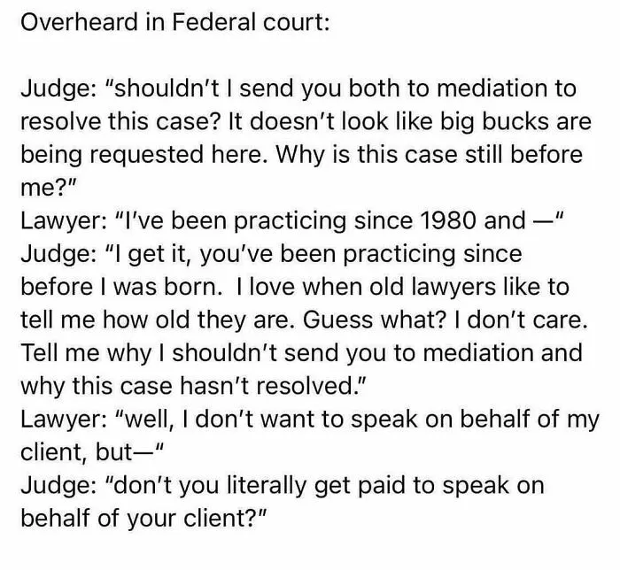 50 Of The Funniest Conversations People Have Overheard In Courthouses